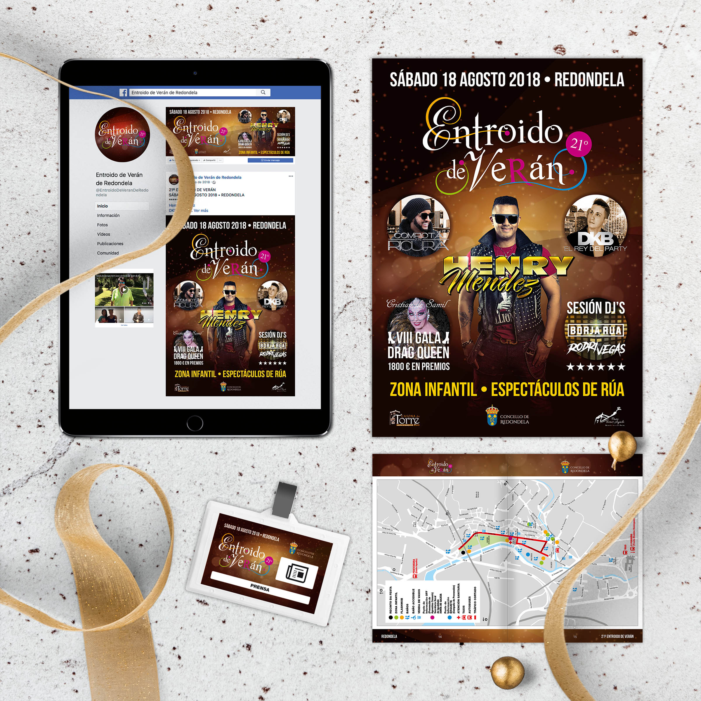 Campana-Entroido-de-Veran-Carnaval-de-Verano-Redondela-2018 diseño publicidad