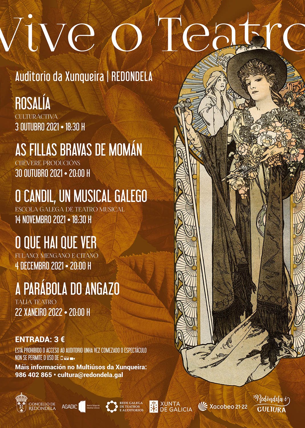 Campaña Ciclo Teatro Redondela Pontevedra Diseño Publicidad Marketing Evento cartel cultura