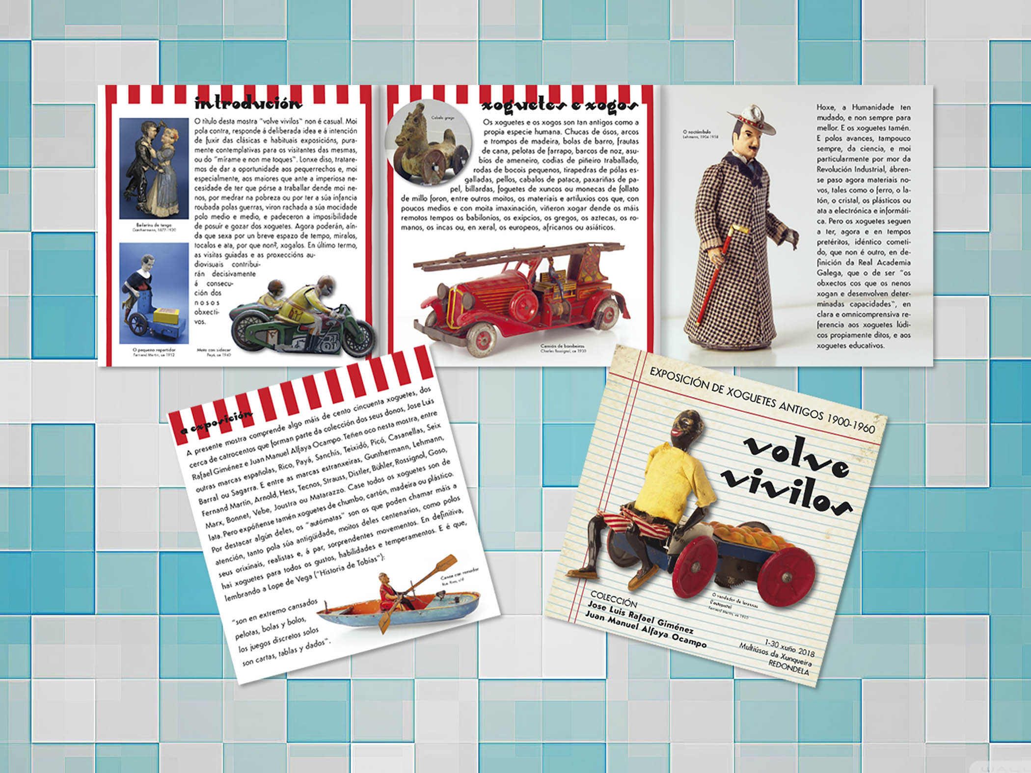 Xoguetes Antigos juguetes antiguos Folleto Redondela Pontevedra Diseño Publicidad Marketing cultura editorial