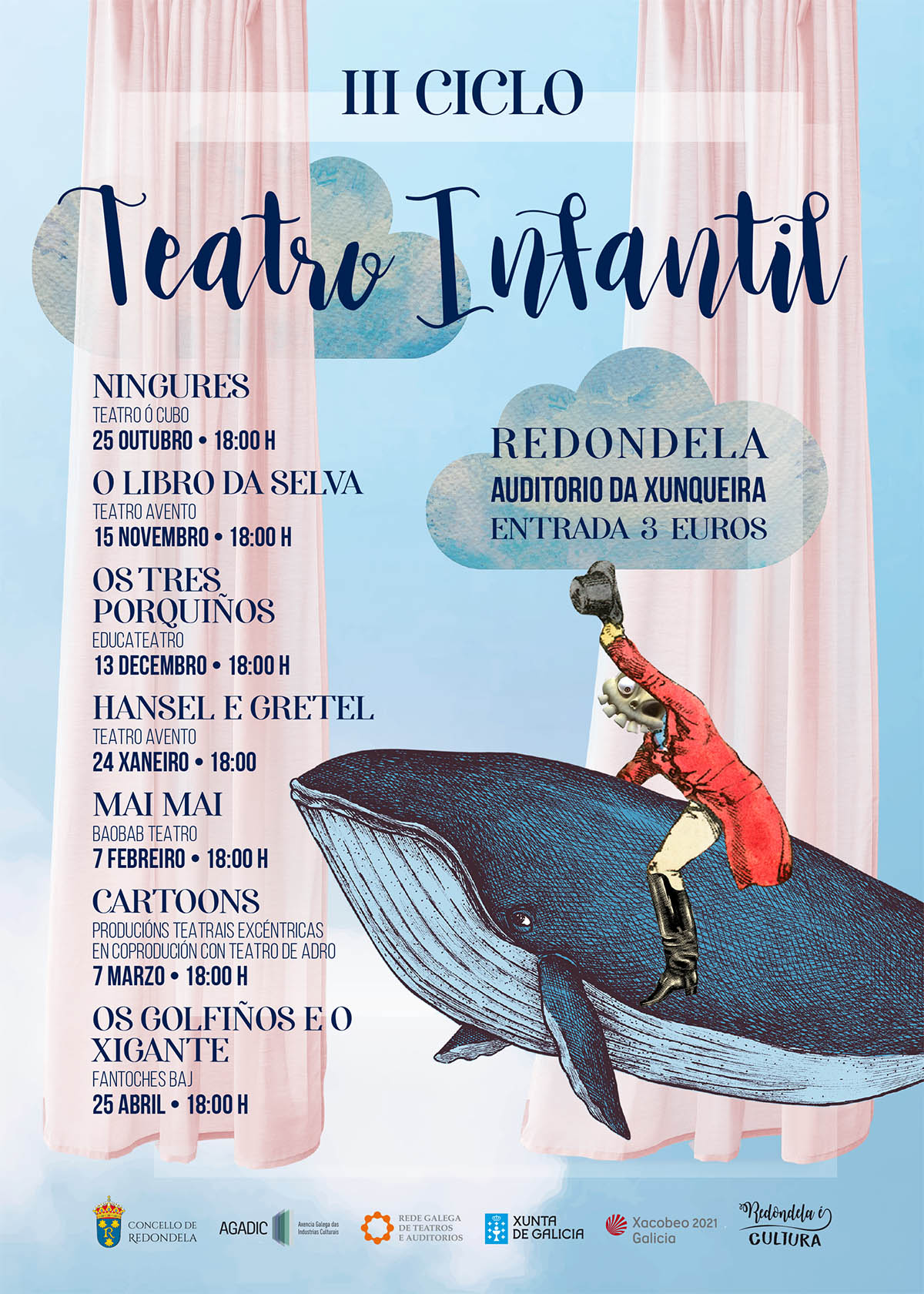 Campaña Ciclo Teatro Infantil Redondela Pontevedra Diseño Publicidad Marketing Evento cartel 2020 cultura