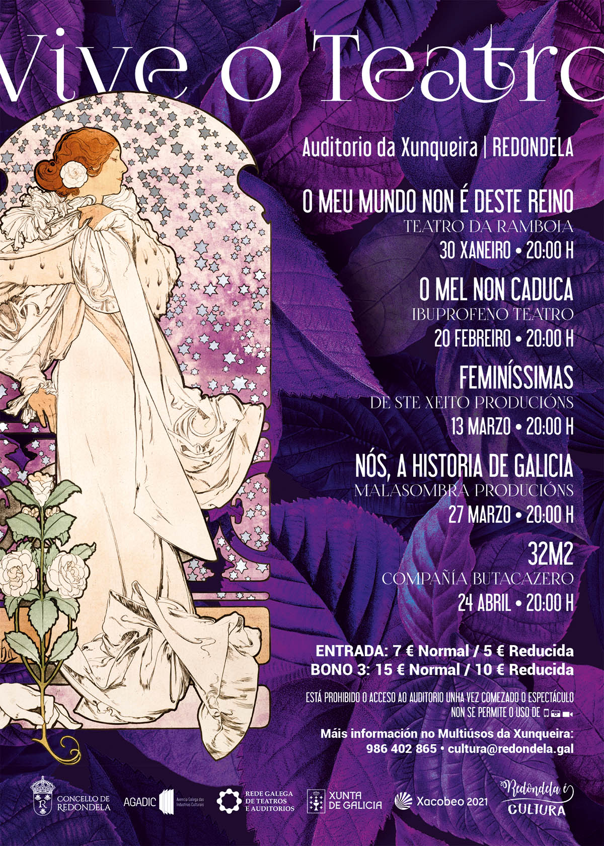 Campaña Ciclo Teatro Redondela Pontevedra Diseño Publicidad Marketing Evento cartel 2020 cultura